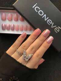 Glitter Pink - Glossy Carré